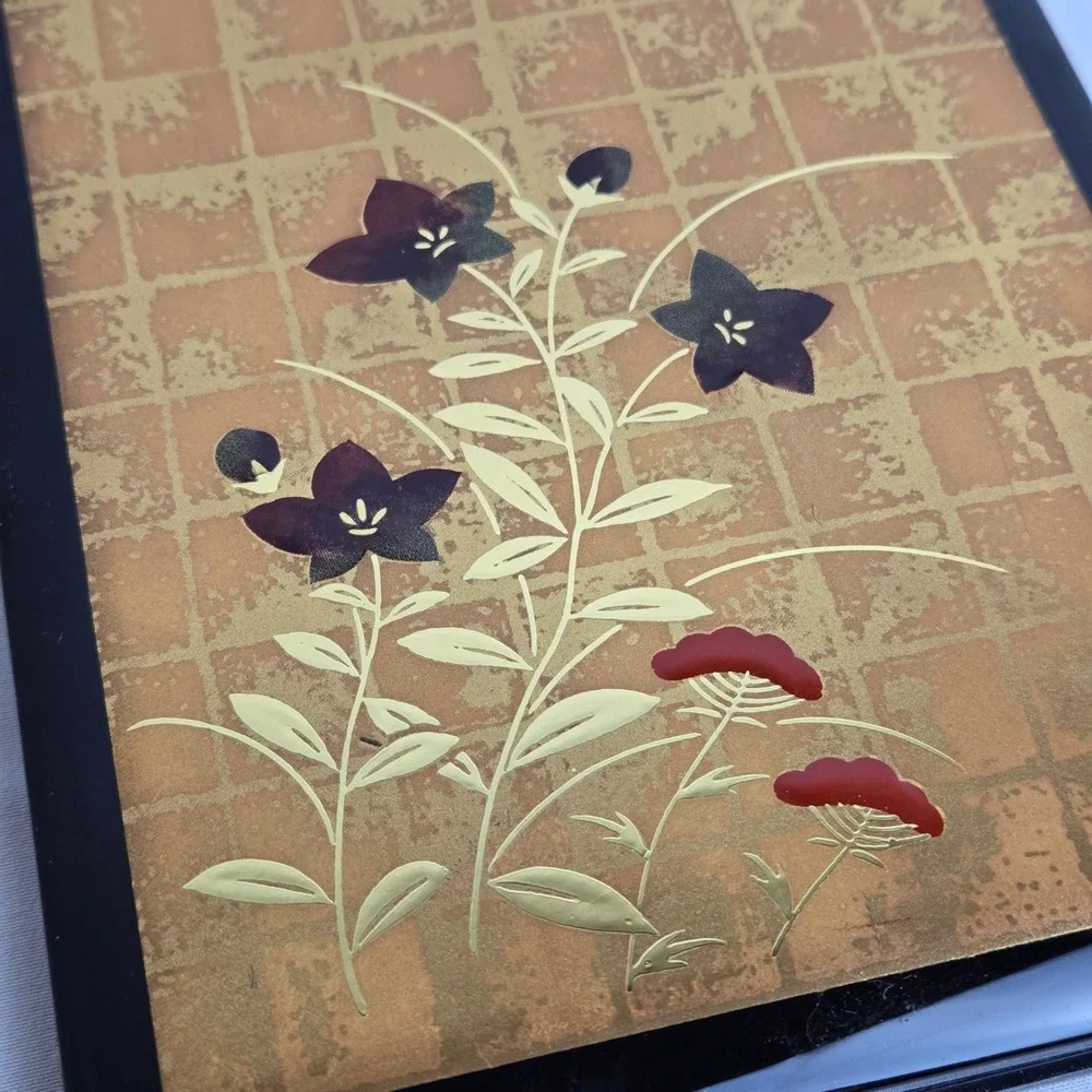 Nippon‎ Togeichien Yamanaka Lacquerware Korin-Style Bellflower Address Book Vtg